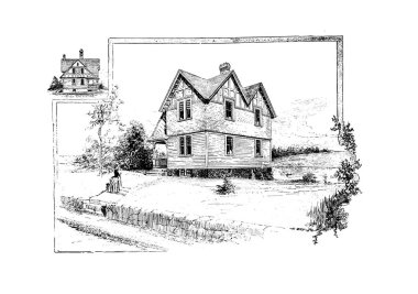 Eski bir ev. Eski ve retro görüntü