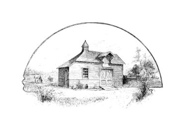 Eski bir ev. Eski ve retro görüntü