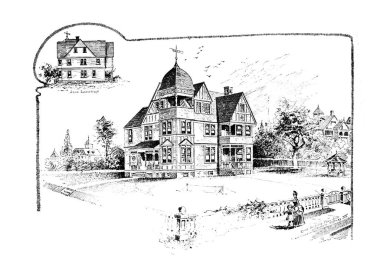 Eski bir ev. Eski ve retro görüntü