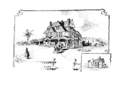 Eski bir ev. Eski ve retro görüntü