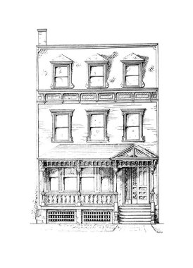 Eski bir ev. Eski ve retro görüntü