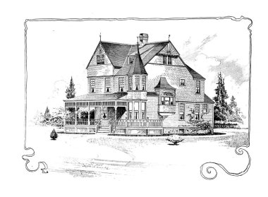 Eski bir ev. Eski ve retro görüntü