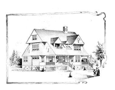 Eski bir ev. Eski ve retro görüntü