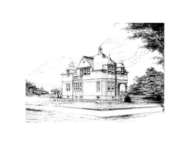 Eski bir ev. Eski ve retro görüntü