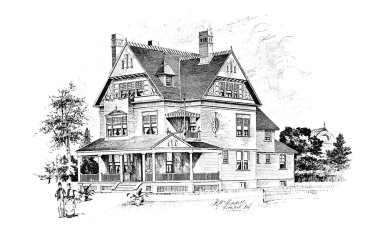 Eski bir ev. Eski ve retro görüntü