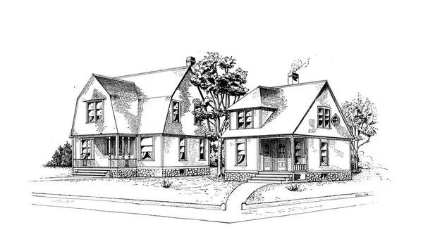 Old house. Old and retro image