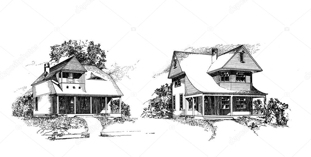 Old house. Old and retro image