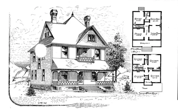 Altes Haus Alt Und Retro Image — Stockfoto