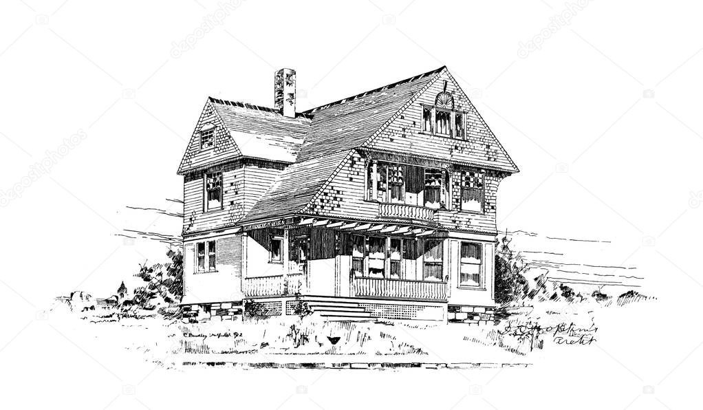 Old house. Old and retro image