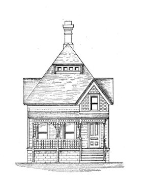 Eski bir ev. Eski ve retro görüntü