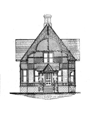 Eski bir ev. Eski ve retro görüntü