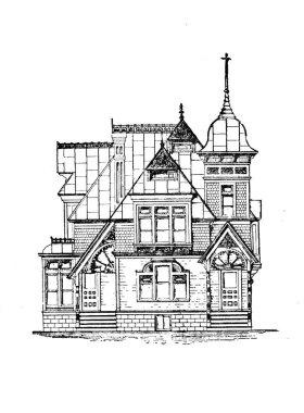 Eski bir ev. Eski ve retro görüntü