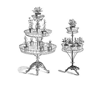 Saksıyı. Retro ve eski görüntü.