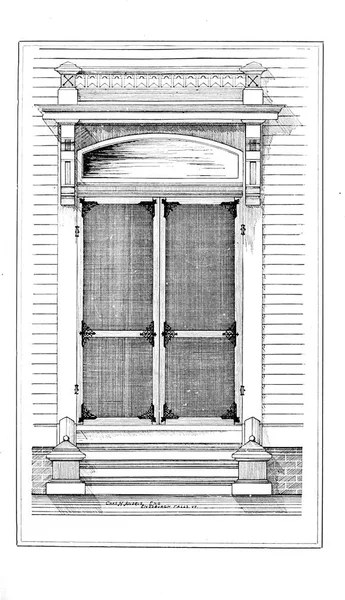Двері Ретро Ілюстрації Вінтажне Зображення — стокове фото