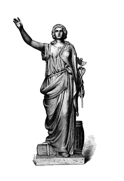 Sculpture and statue. Retro and old image