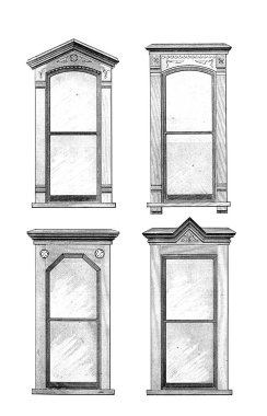 Retro illüstrasyon. Sanat ojects izole.