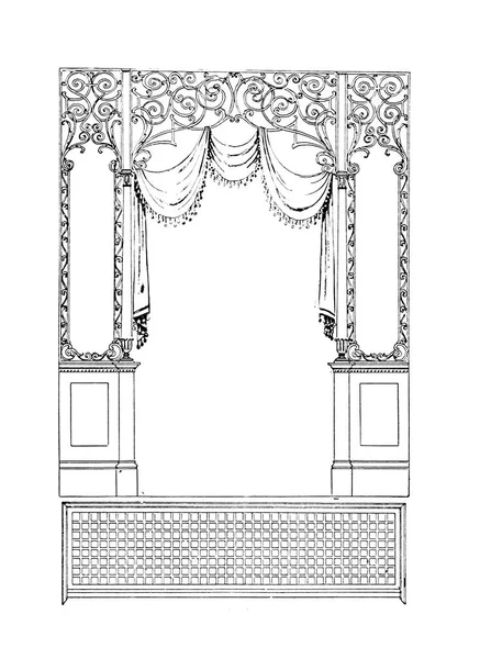 Illustrazione Retrò Isolato Sfondo Bianco — Foto Stock