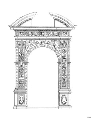 Retro illüstrasyon. Beyaz arka plan üzerinde izole.