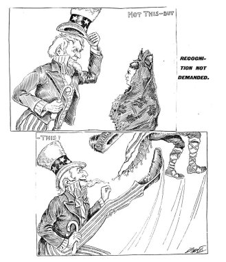  İspanyol-Amerikan savaşı. Eski ve retro görüntü