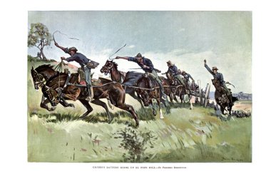 Spanish-American War. Old image clipart