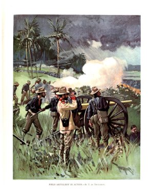 Spanish-American War. Old image clipart