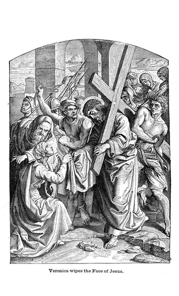 Страдания Смерть Иисуса Христа Ретро Старый Образ — стоковое фото