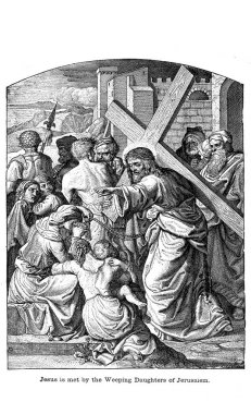 Acı çekme ve ölüm İsa'nın. Retro ve eski görüntü