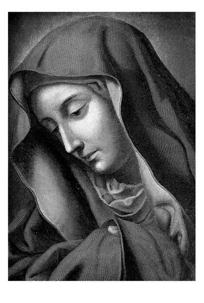 Jungfru Maria Retro Och Gammal Bild — Stockfoto