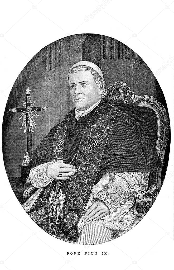 Pope Pius IX Retro and old image