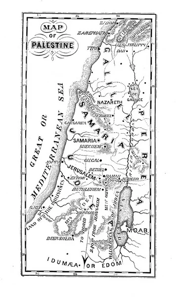 Carte Palestine Temps Jésus Christ — Photo