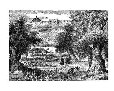Bahçe Gethsemane eski görüntü