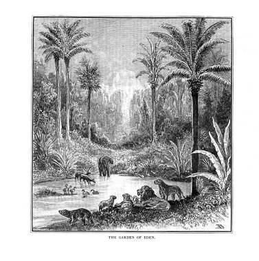 Dini konularda illüstrasyon. Retro ve eski görüntü