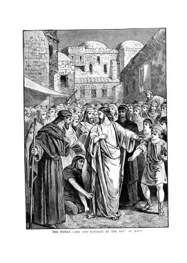 Dini konularda illüstrasyon. Retro ve eski görüntü