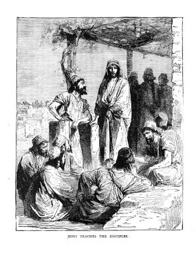 Dini konularda illüstrasyon. Retro ve eski görüntü