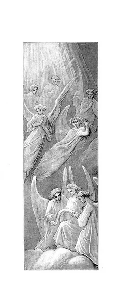 Illustration Sur Des Sujets Religieux Image Rétro Ancienne — Photo