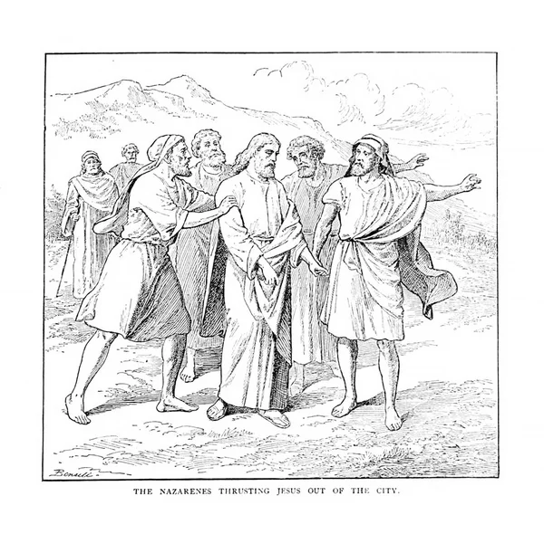 Illustration Sur Des Sujets Religieux Image Rétro Ancienne — Photo