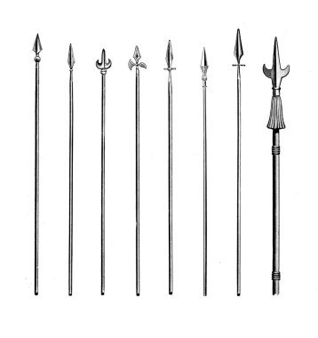 Kılıç Koleksiyonu. Retro ve eski görüntü