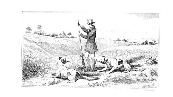 Hunting retro and old image. 