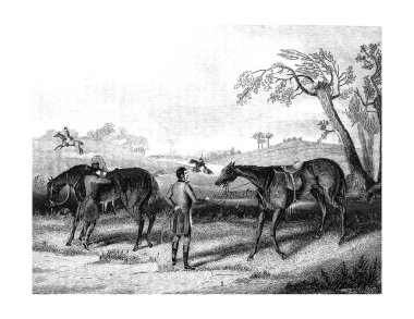 Avcılık retro ve eski görüntü.