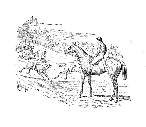 Koń Retro Stary Obraz — Zdjęcie stockowe