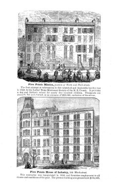 New York şehri. Oyma illüstrasyon