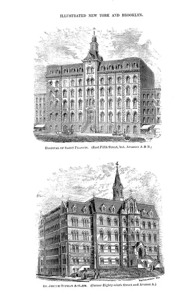 New York City Engraving Illustration — Stock Photo, Image