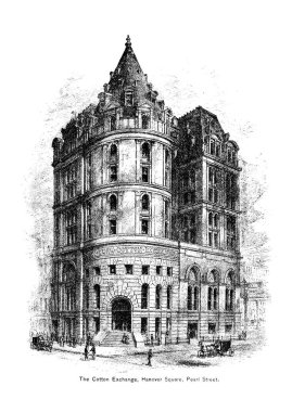 New York şehri. Oyma illüstrasyon