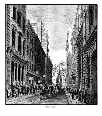New York şehri. Oyma illüstrasyon