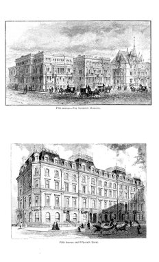 New York şehri. Oyma illüstrasyon