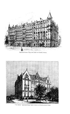 New York şehri. Oyma illüstrasyon