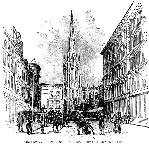 New York City Engraving Illustration — Stock Photo, Image