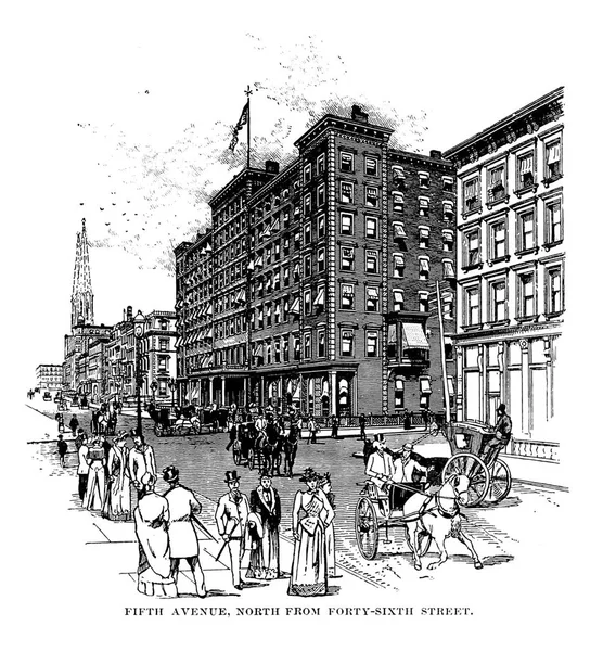 New York City Engraving Illustration — Stock Photo, Image