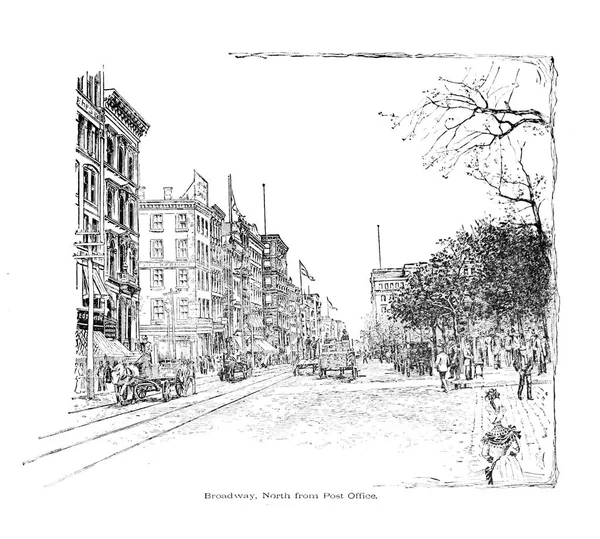 New York City Gravure Van Illustratie — Stockfoto