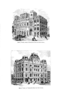 New York şehri. Oyma illüstrasyon